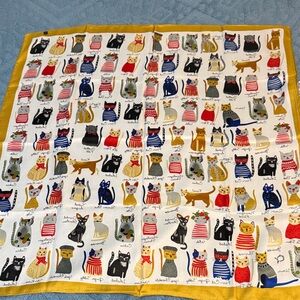 Colorful Cat Print Scarf